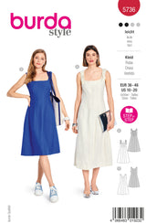 Patron Burda n°5736 : Robe