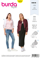 Patron Burda n°6478: Veste à capuche