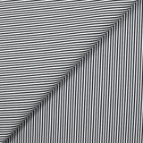 Polycoton rayé noir fond blanc