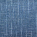 Polyviscose et lin rayé Maud fond bleu jeans