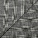Polyviscose tissée-teinte prince-de-galles noir et blanc