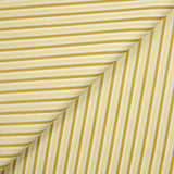 Popeline de coton tissée-teinte rayée dorée fond blanc