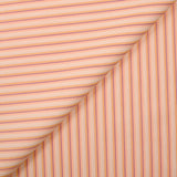 Popeline de coton tissée-teinte rayée violet fond orange