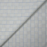 Popeline polycoton tissée-teinte à carreaux Théodore fond gris