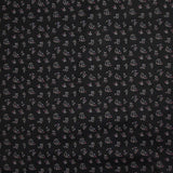 Popeline polycoton tissée-teinte à fleurs fond noir