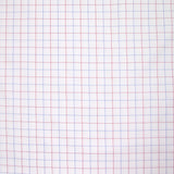 Popeline polycoton tissée-teinte pointillé rouge et bleu fond blanc