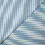 Sergé 100% coton rayure écru et bleu