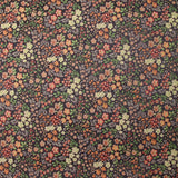 Tissu imperméable déperlant imprimé jardin floral orange