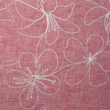 Toile brodée Ariel rose chiné
