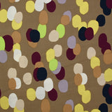 Twill de viscose imprimé tache de pois fond taupe