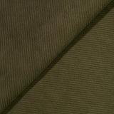 Velours côtelé polyester 3 mm vert olive