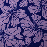 Viscose imprimée grandes fleurs fond violet