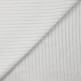 Voile de coton rayé noir fond blanc