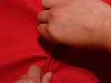 Cretonne de coton rouge