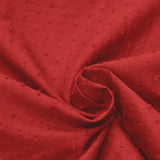 Voile de coton Plumetis rouge