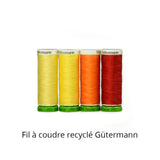 Fil à coudre recyclé - Coloris jaune/orange/rouge - Gütermann