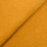 Velours polyester côtelé moutarde
