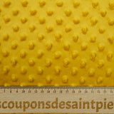 Fleece Minky Mustard yellow relief