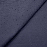 Voile de coton Plumetis marine