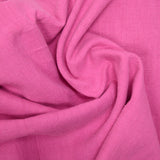 100% Fuchsia washed linen