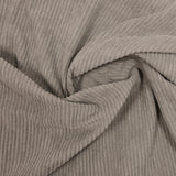 Velours polyester côtelé gris taupe