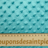 Polaire minky relief turquoise