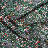 Coton liberty ® Adelajda's wish vert foncé au mètre
