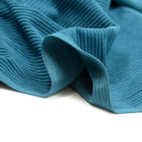 Velours polyester côtelé pétrole