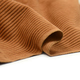 Velours polyester côtelé marron clair
