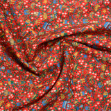 Coton liberty ® Magical forest rouge au mètre