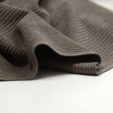 Velours polyester côtelé gris taupe