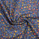 Coton liberty ® Magical forest marine au mètre