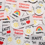 Étiquettes tissées Assortiment "Colorful" x 4