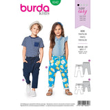 Patron Burda n°9342: Pantalon à coulisse enfant
