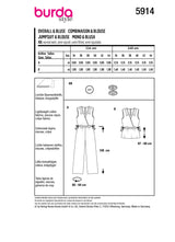 Patron Burda n°5914 : Combinaison & Blouse