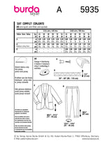 Patron Burda n°5935 : Ensembles