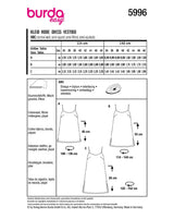 Patron Burda n°5996 : Robe