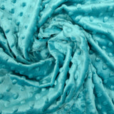 Polaire minky relief turquoise