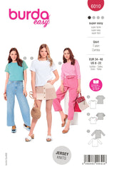 Patron Burda n°6010 : T-shirt