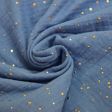Double gaze indigo confettis doré