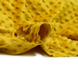 Fleece Minky Mustard yellow relief