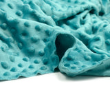 Polaire minky relief turquoise