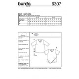 Patron Burda 6307 - Blouse asymétrique