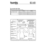 Patron Burda n°6149: Robe semi-ajustée encolure bateau femme