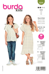 Patron Burda Enfant n°9244 : Blouse & Robe