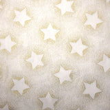 Cotton Printed and Golden Christmas Star ecru