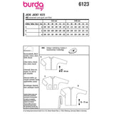 Patron Burda n°6123 : Veste