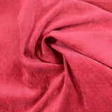Velours polyester côtelé rouge framboise