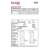Patron Burda n°6101: Pantalon