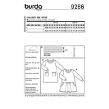 Patron Burda n°9286: Robe à poches enfant